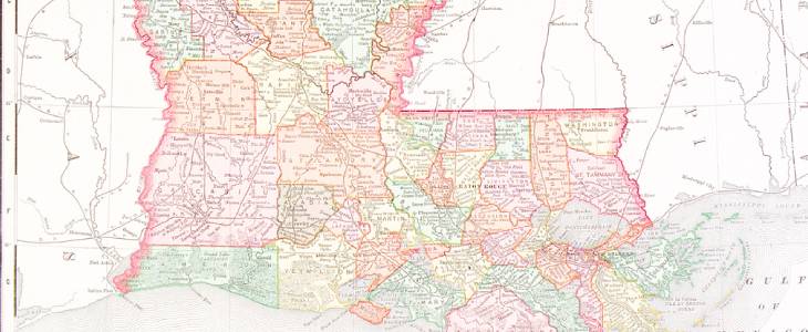 Louisiana parish map